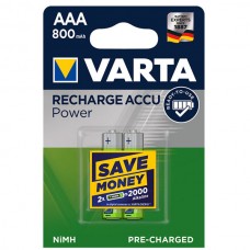 Varta Şarjlı İnce Kalem Pil (AAA) 800 MAH 1,2 V 2 Lİ