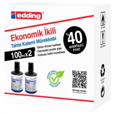 Legamaster Tahta Kalem Mürekkebi Ekonomik 100 ML Siyah 2 Li LM1199K201