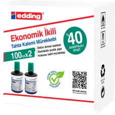 Legamaster Tahta Kalem Mürekkebi Ekonomik 100 ML Yeşil 2 Li