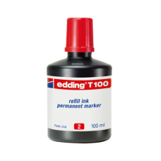 Edding Markör Mürekkebi Permanent Damlalıklı 100 ML Kırmızı T100