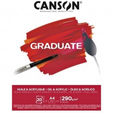 Canson Çizim Bloğu Graduate Yağlı Boya Ve Akrilik 20 Syf A4 290 GR