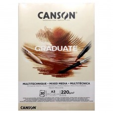 Canson Çizim Bloğu Graduate Mıx Medıa Natural 30 Syf A3 220 GR