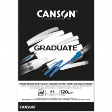 Canson Çizim Bloğu Graduate Cangrad Siyah 20 Syf A4 120 GR