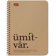 Lugat365 Kraft Kap.Spr Defter Ümitv 16x22 80 YP Çizgili 500214-99