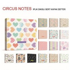 Gıpta Cırcus Notes İp.dk.Sert Kapak Defter 15x15 120 YP Ç.siz-st