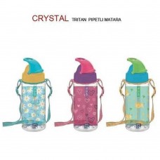 Gıpta Matara Crystal Tritan Desenli Pipetli 500 CC K7507