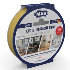 Mas Çift Taraflı Köpük Bant 25 MM x 5 M 2644