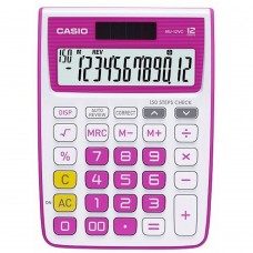 Casio Hesap Makinesi Masa Üstü 12 Hane İşlem Kontrollü Kırmızı MJ-12VCB-RD