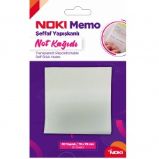 Noki Yapışkanlı Not Kağıdı Memo 50 YP 75x75 Şeffaf  12300