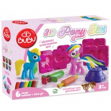 Bu-Bu Oyun Hamuru 3D Pony Set (L) BUBU-OH0023