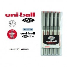 Unibal Ub-157 Fine Roller Kalem 0,7 Mm 5 Li Kırmızı Fiyatı